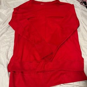 A red time and tru, long sleeve, size S, Fits like a large